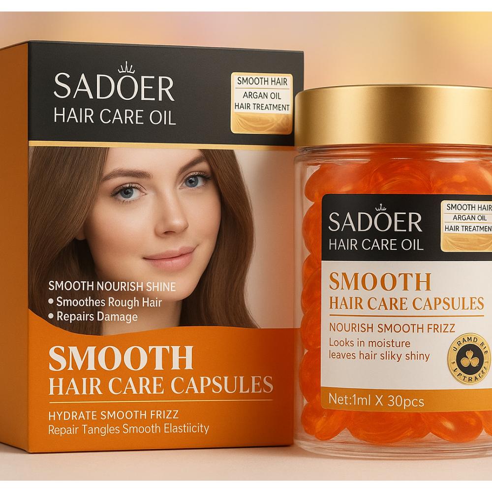 SADOER Argan Oil Hair Capsules  Anti-Frizz Hair Repair (30×1ml)